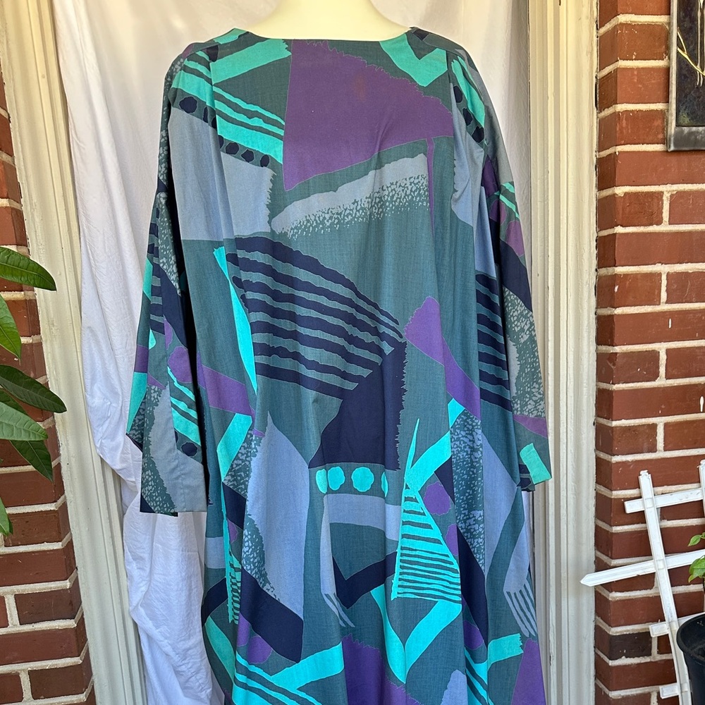 VINTAGE Marimekko Abstract Dress 90s Sz M